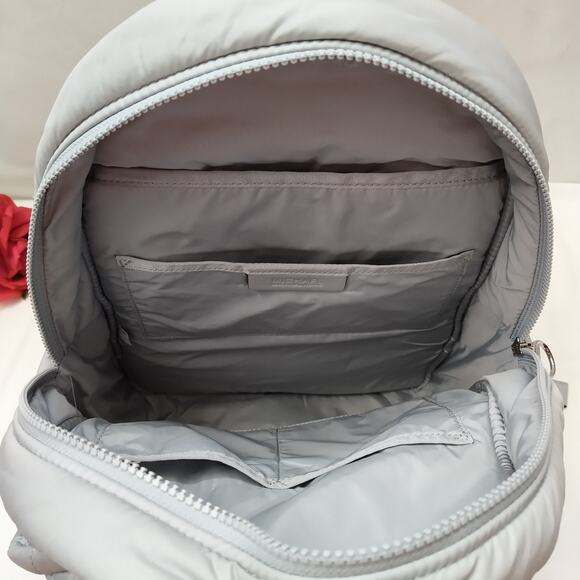 Michael Kors Gray Nylon Quilted Top Handle Zipper Pockets Backpack main image 11